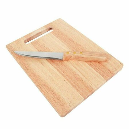 TOP CHEF KitchenWorthy Rubberwood Cutting Board w/ Knife TO2851527